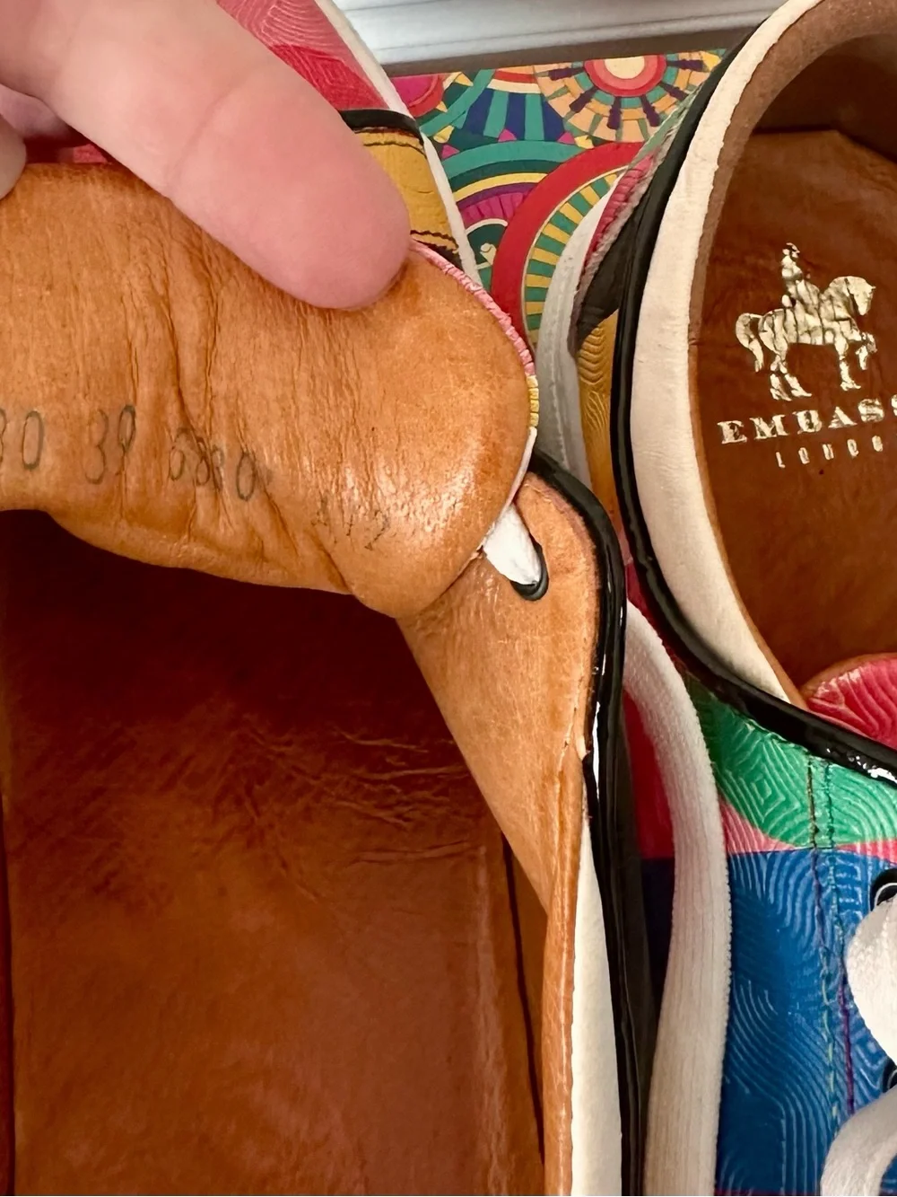 Embassy London Camila platform sneakers in Groovy colorway